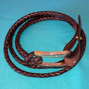 UEC Worth Italian leather skinny belt Size M